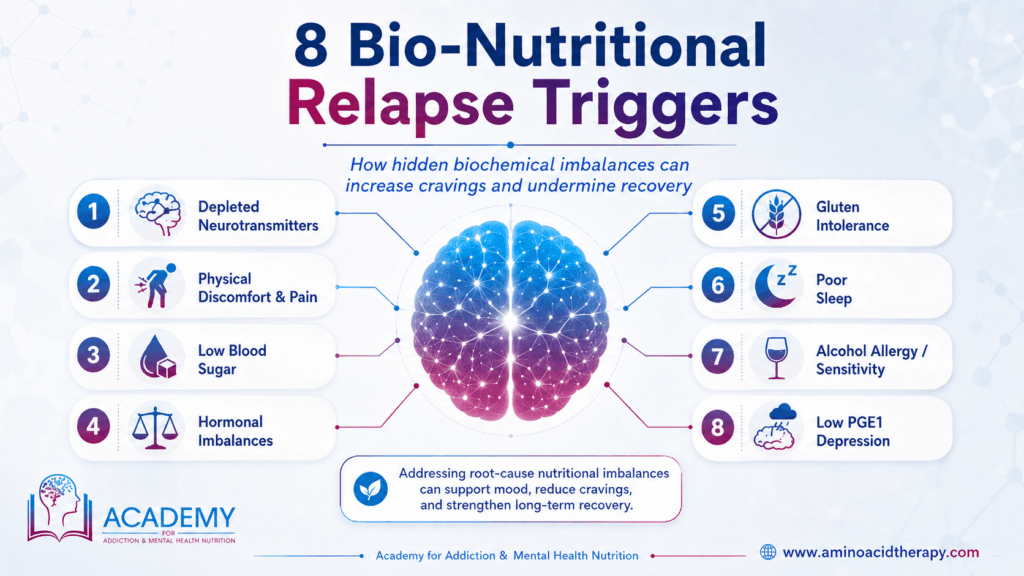 Bio-nutritional relapse triggers infographic